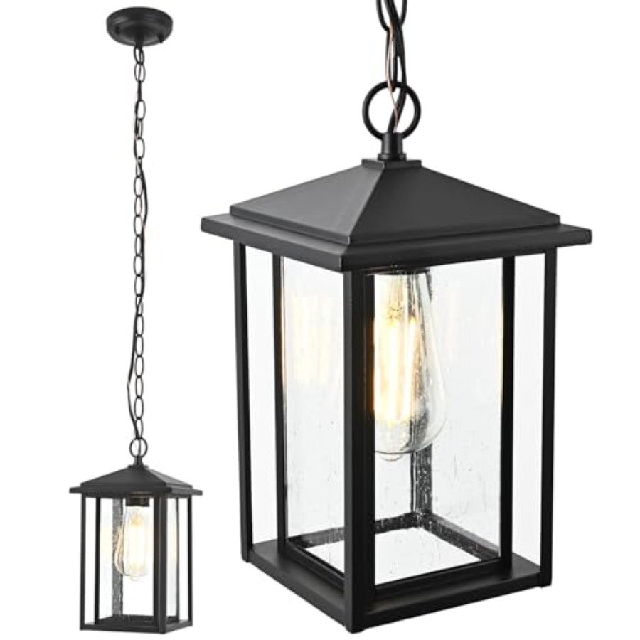 Outdoor Lighting Pendant - โคมไฟแขวนกลางแจ้งสำหรับระเบียง โคมไฟระย้ากลางแจ้งสำหรับระเบียงหน้าบ้าน โคมไฟแขวนกันน้ำสำหรับภายนอก