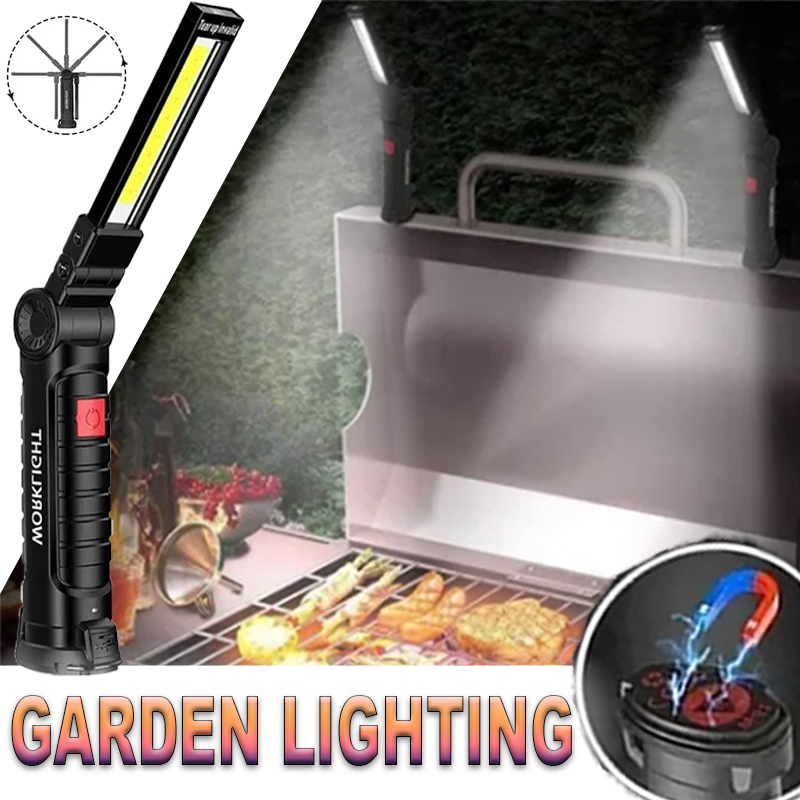 Outdoor Lighting Lowes - ไฟฉาย LED แบบพกพาพร้อมตะขอแม่เหล็กกลางแจ้งทํางานซ่อม Type-C โคมไฟแบบชาร์จไฟได้โคมไฟสําหรับ Camping