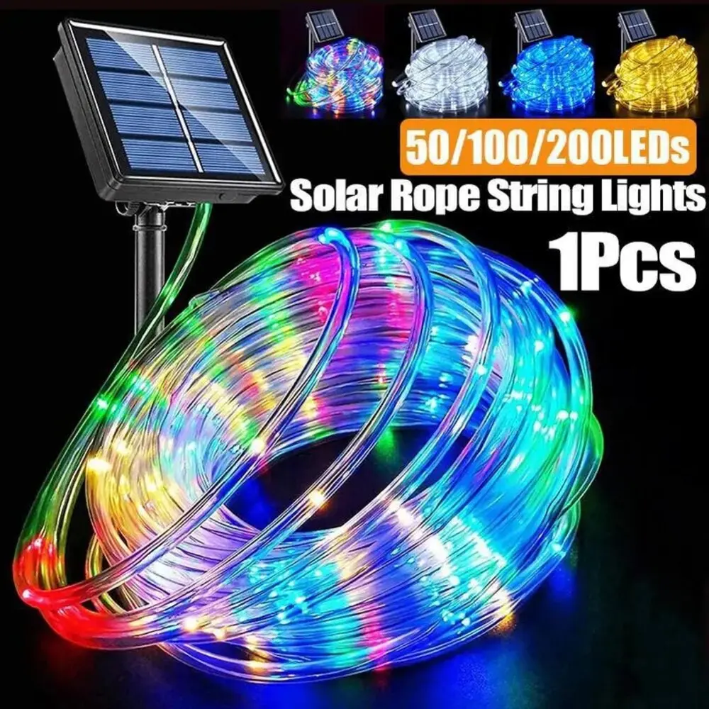 Xmas Outdoor Lighting Decorations - กลางแจ้งพลังงานแสงอาทิตย์หลอดเชือกไฟ LED สวนตกแต่งคริสต์มาส 7 M/12 M