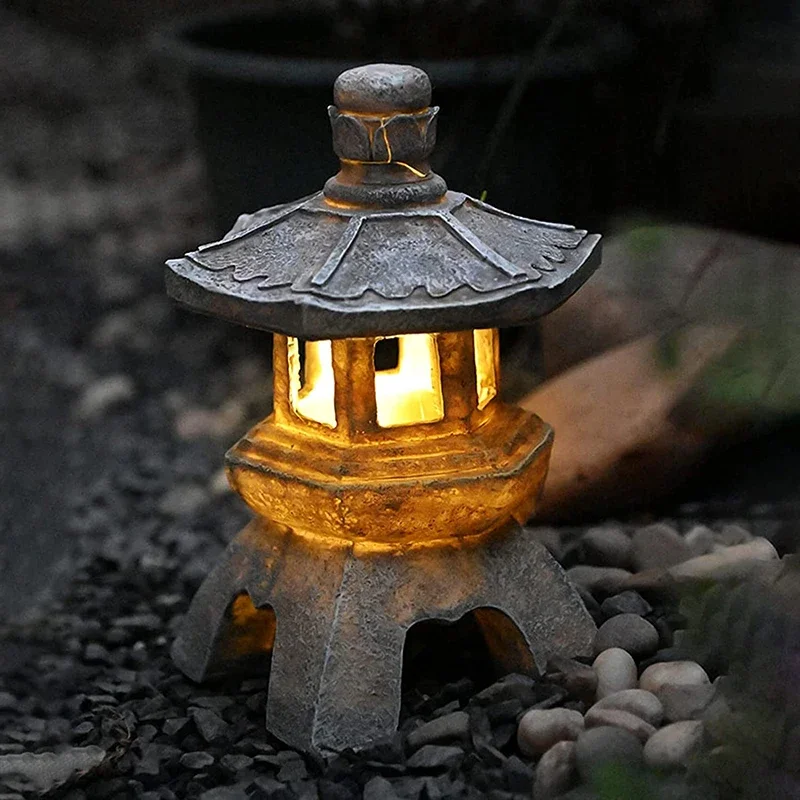 Outdoor Zen Lighting - ไฟโซลาร์กลางแจ้งรุ่นใหม่มาแรงปี 2026, โคมไฟหินเจนแบบจีน, ไฟตกแต่งสวน, ไฟประดับพระราชวังขนาดเล็ก
