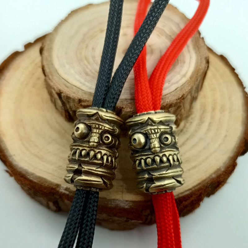 Outdoor Lighting Pendant - Grin โคมไฟหน้าลูกปัดทองเหลืองมีดเครื่องประดับกำไล paracord DIY กลางแจ้งเชือกปีนเขา EDC
