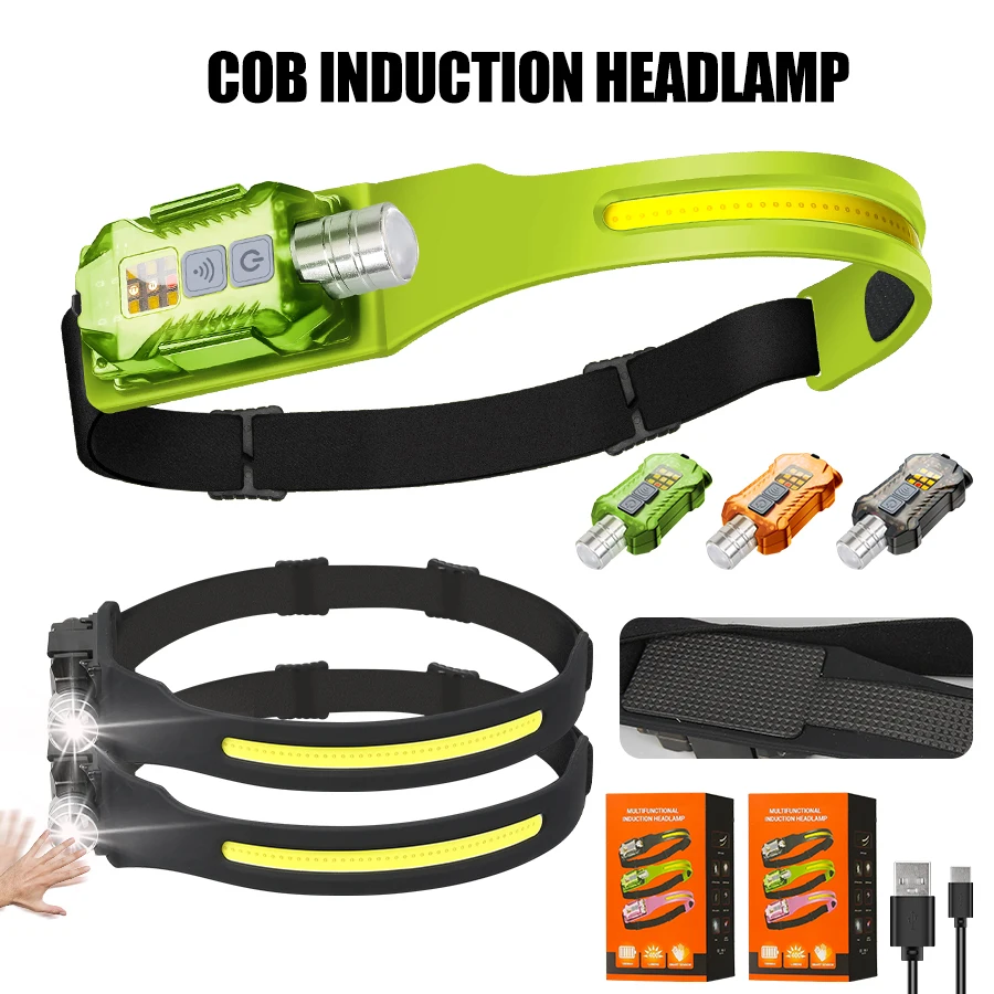 Outdoor Lighting Lowes - ไฟฉายคาดศีรษะ LED อันทรงพลังแบบพกพาแบบชาร์จไฟได้พร้อมหางแม่เหล็ก 9 โหมดแสงสว่างสำหรับตั้งแคมป์กลางแจ้งโคมไฟตกปลา