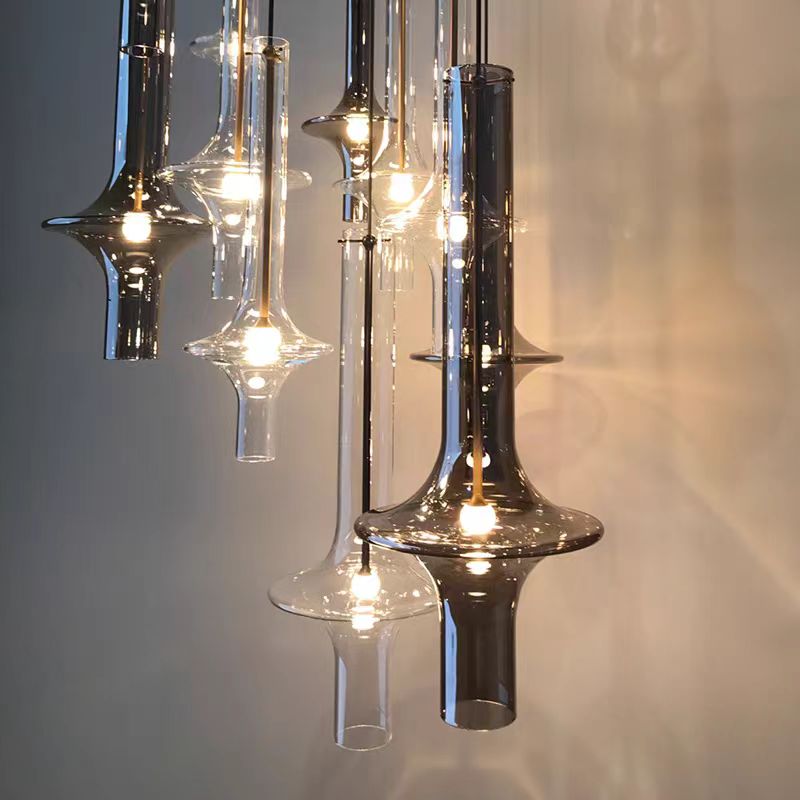 Outdoor Lighting Pendant - โคมไฟแขวนหลอดแก้วสไตล์นอร์ดิก, ห้องรับประทานอาหารสไตล์มินิมอล, โต๊ะรับประทานอาหาร, ห้องนอน, ข้างเตียง, ห้องครัว,