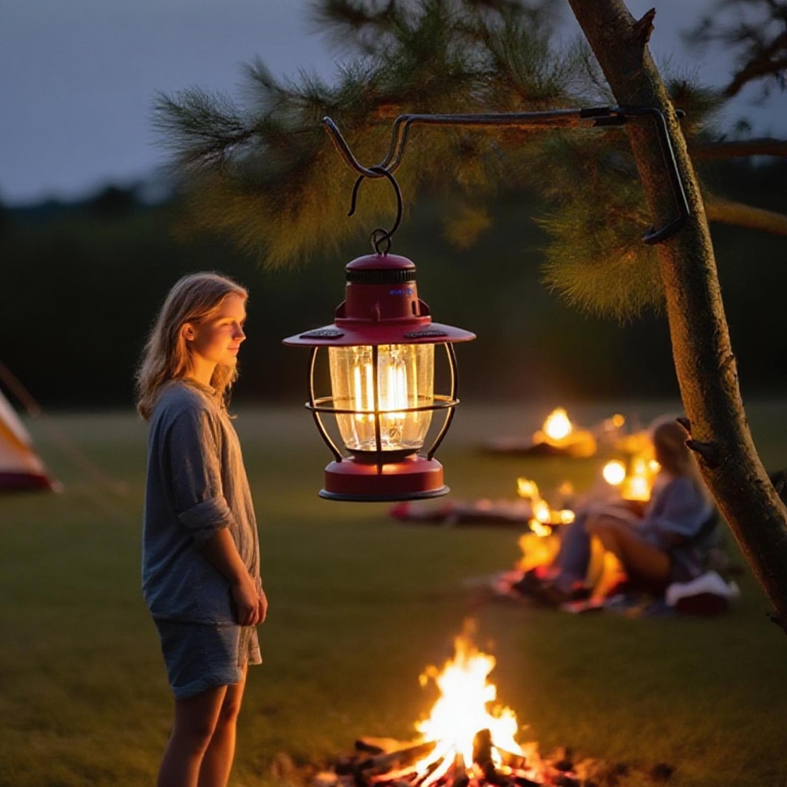 Outdoor Lighting Hooks - ตะขอแขวนโคมไฟ ตะขอแขวนแบบกันลื่น ที่แขวนขวดสำหรับปิกนิก สำหรับใช้กลางแจ้ง สวน เดินป่า