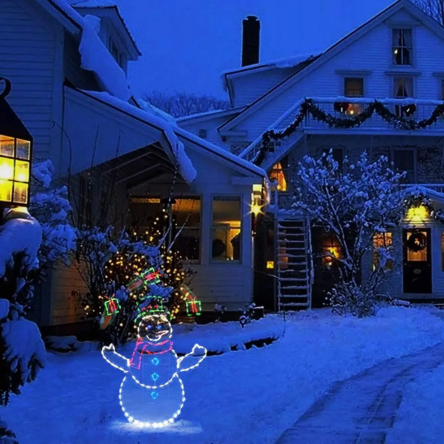 ไฟประดับลูกโลกหิมะเคลื่อนไหว L - Xmas Outdoor Lighting Decorations บทวิจารณ์และราคา