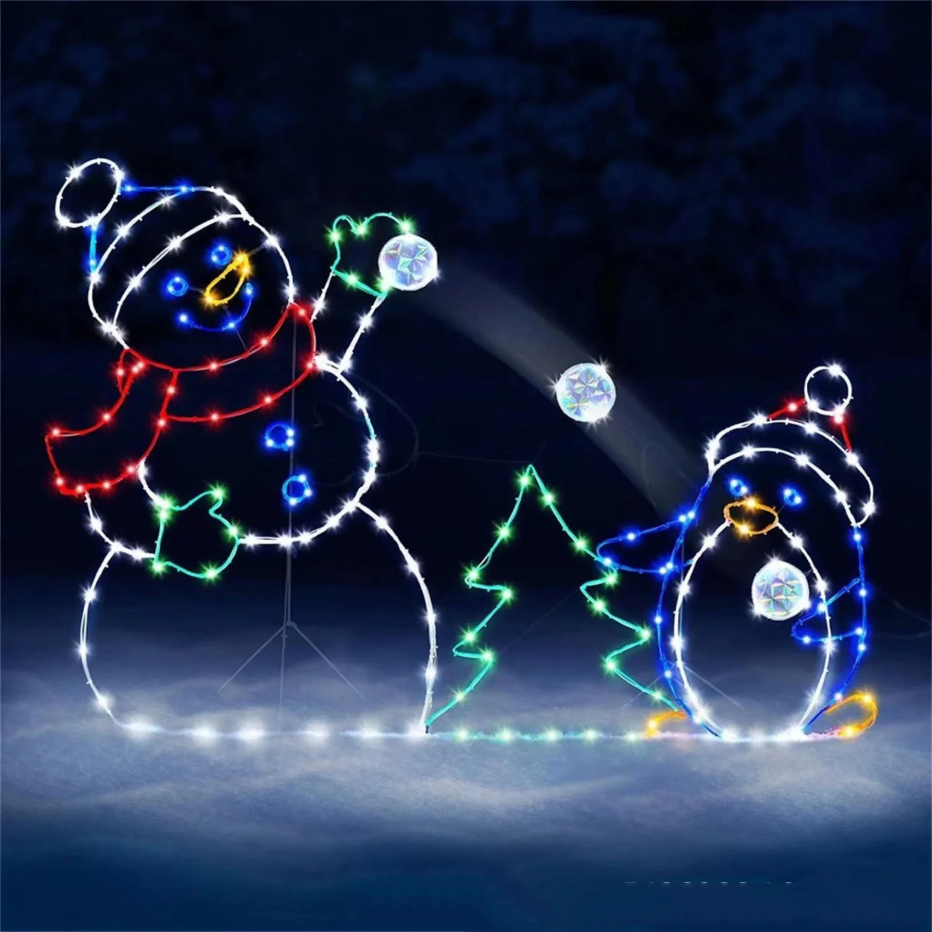 ไฟประดับลูกโลกหิมะเคลื่อนไหว L - Xmas Outdoor Lighting Decorations บทวิจารณ์และราคา