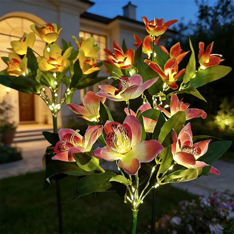 ไฟ LED รูปดอกกล้วยไม้ประดับตกแ - Outdoor Lighting Ideas For Party บทวิจารณ์และราคา