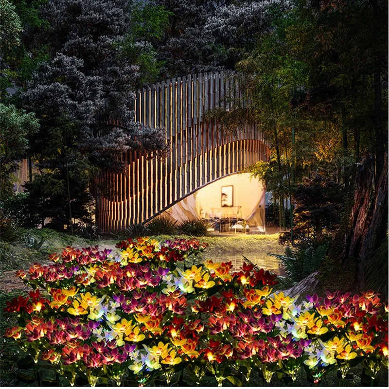 ไฟ LED รูปดอกกล้วยไม้ประดับตกแ - Outdoor Lighting Ideas For Party บทวิจารณ์และราคา