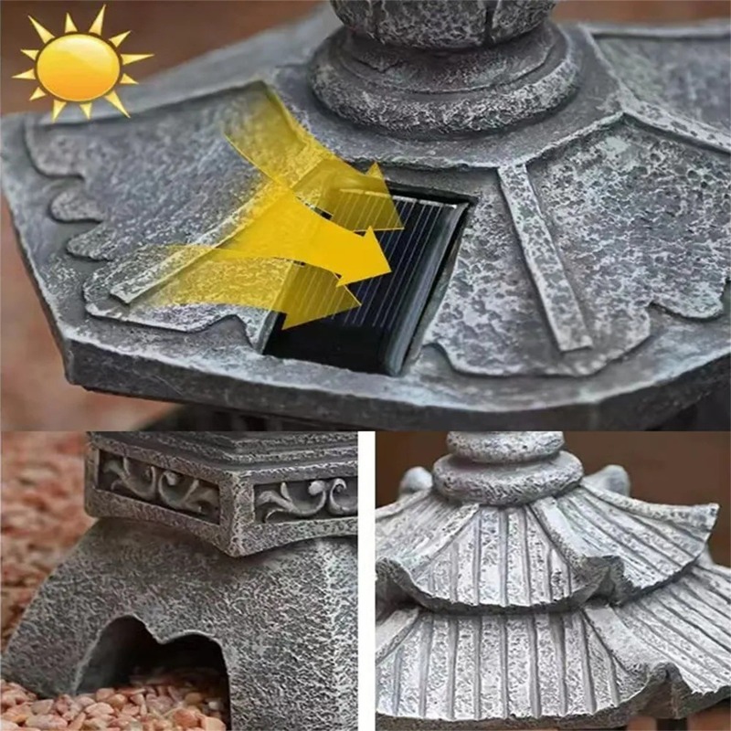 รูปปั้นเจดีย์พลังงานแสงอาทิตย์ - Outdoor Zen Lighting บทวิจารณ์และราคา
