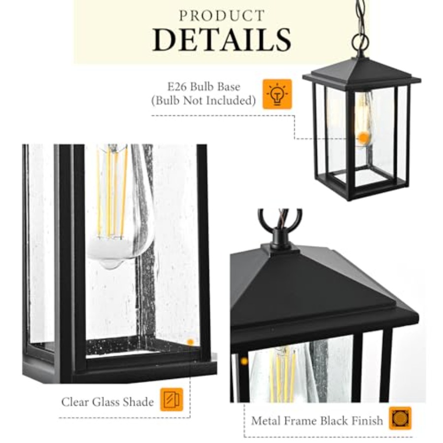 โคมไฟแขวนกลางแจ้งสำหรับระเบียง - Outdoor Lighting Pendant บทวิจารณ์และราคา