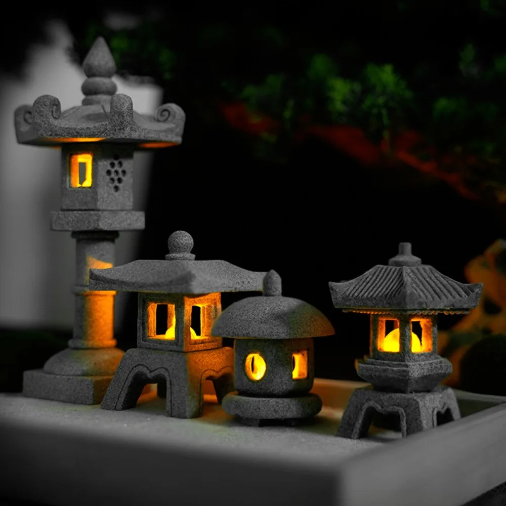 มินิเจดีย์โคมไฟสวนรูปปั้นภูมิท - Outdoor Zen Lighting บทวิจารณ์และราคา
