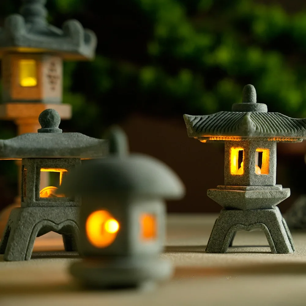 มินิเจดีย์โคมไฟสวนรูปปั้นภูมิท - Outdoor Zen Lighting บทวิจารณ์และราคา