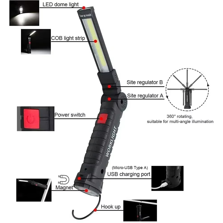 ไฟฉาย LED แบบพกพาพร้อมตะขอแม่เ - Outdoor Lighting Lowes บทวิจารณ์และราคา