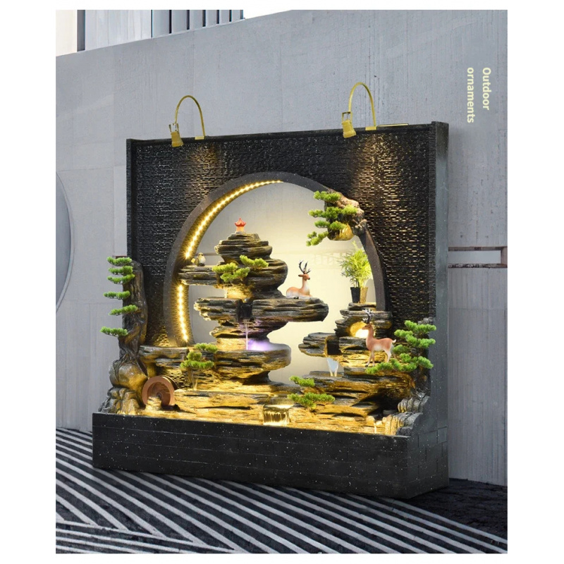 น้ำพุติดผนังในร่มและกลางแจ้งพร - Outdoor Zen Lighting บทวิจารณ์และราคา