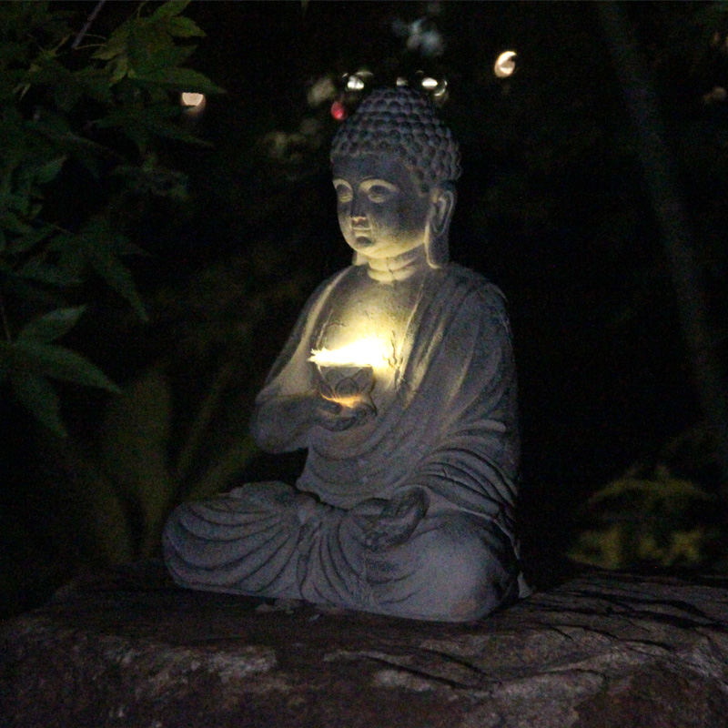 รูปปั้นพระพุทธรูปเรซิ่นพลังงาน - Outdoor Zen Lighting บทวิจารณ์และราคา