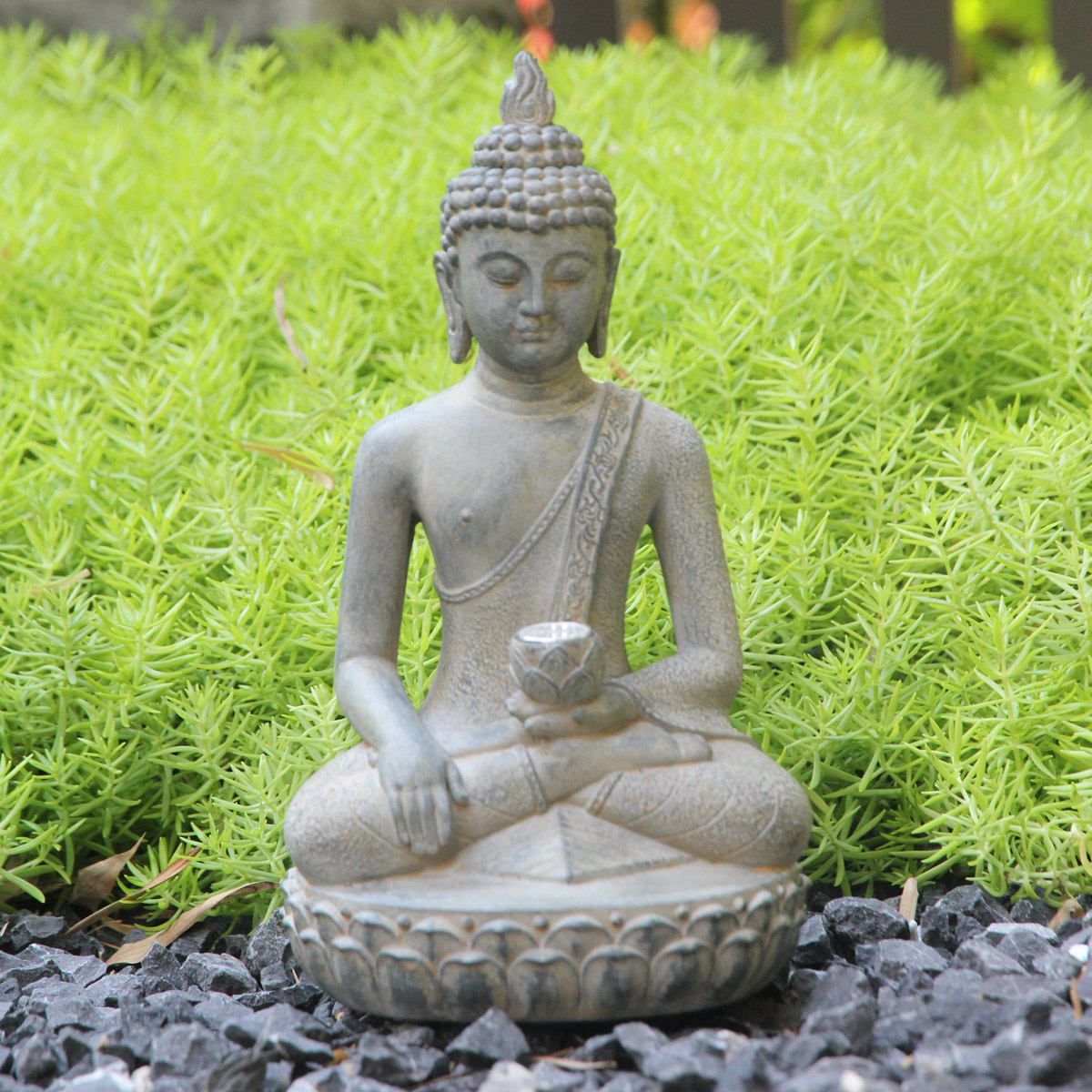พระพุทธรูปพลังงานแสงอาทิตย์พร้ - Outdoor Zen Lighting บทวิจารณ์และราคา