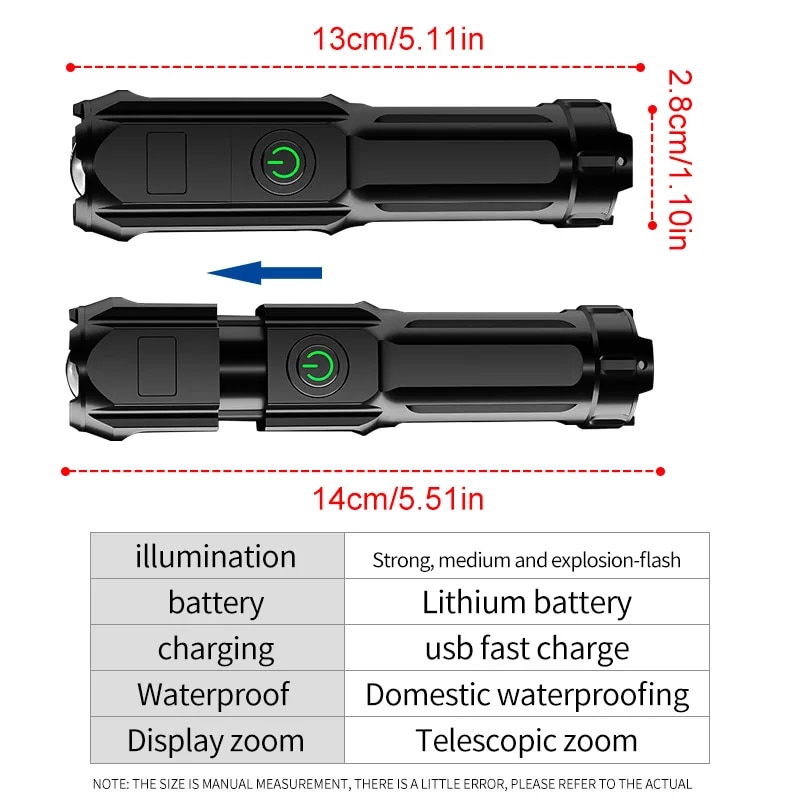 ไฟ LED ที่แข็งแกร่งไฟฉาย USB ช - Outdoor Lighting Ideas For Party บทวิจารณ์และราคา