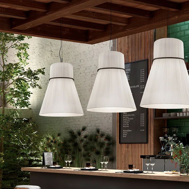 Wabi-sabi สไตล์จี้ไฟผ้าโมเดิร์ - Outdoor Lighting Pendant บทวิจารณ์และราคา