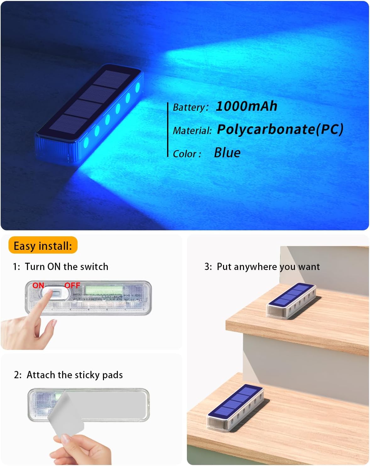 ไฟโซลาร์เซลล์กลางแจ้งสำหรับระเ - Deck Step Light บทวิจารณ์และราคา