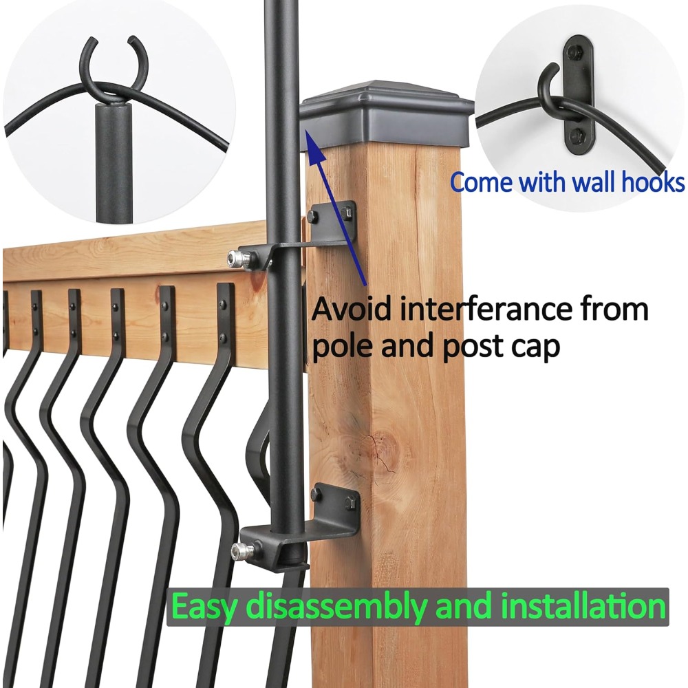 เสาไฟสตริง 2 ชิ้น - เสาไฟสแตนเ - Outdoor Lighting Hooks บทวิจารณ์และราคา