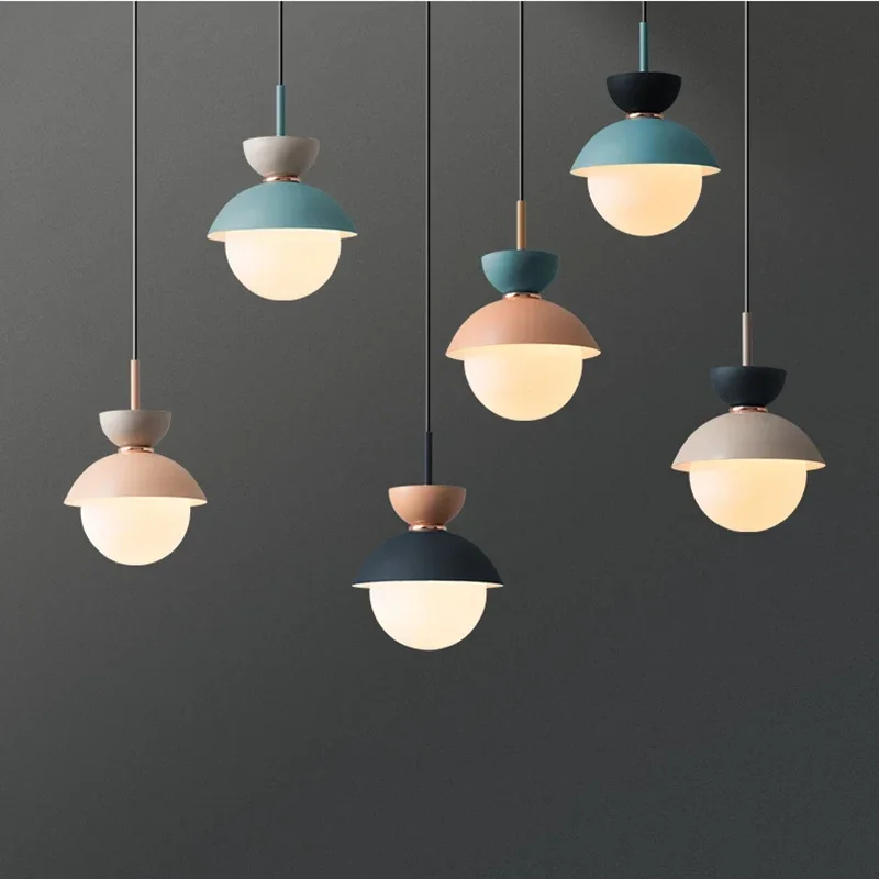 Nordic สีจี้ไฟ Macaron ง่ายแขว - Outdoor Lighting Pendant บทวิจารณ์และราคา