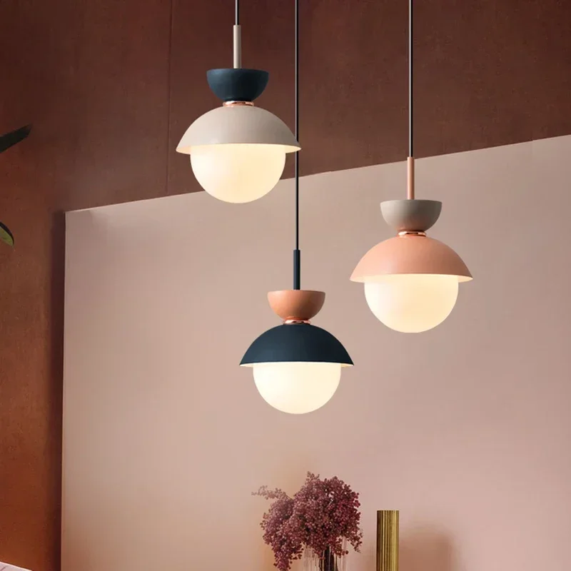 Nordic สีจี้ไฟ Macaron ง่ายแขว - Outdoor Lighting Pendant บทวิจารณ์และราคา