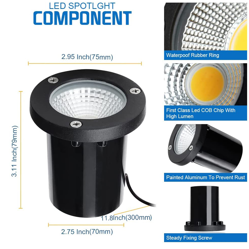 ภูมิทัศน์ไฟ LED Ground 10W IP6 - Deck Step Light บทวิจารณ์และราคา