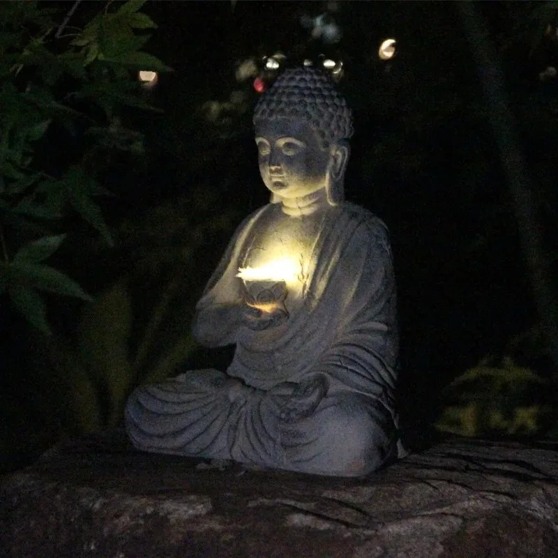 รูปปั้นพระพุทธรูปเรซิ่นรุ่นล่า - Outdoor Zen Lighting บทวิจารณ์และราคา