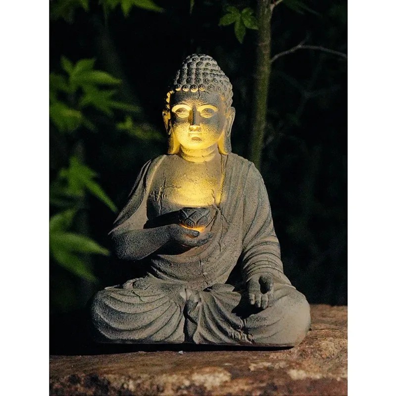 รูปปั้นพระพุทธรูปเรซิ่นรุ่นล่า - Outdoor Zen Lighting บทวิจารณ์และราคา