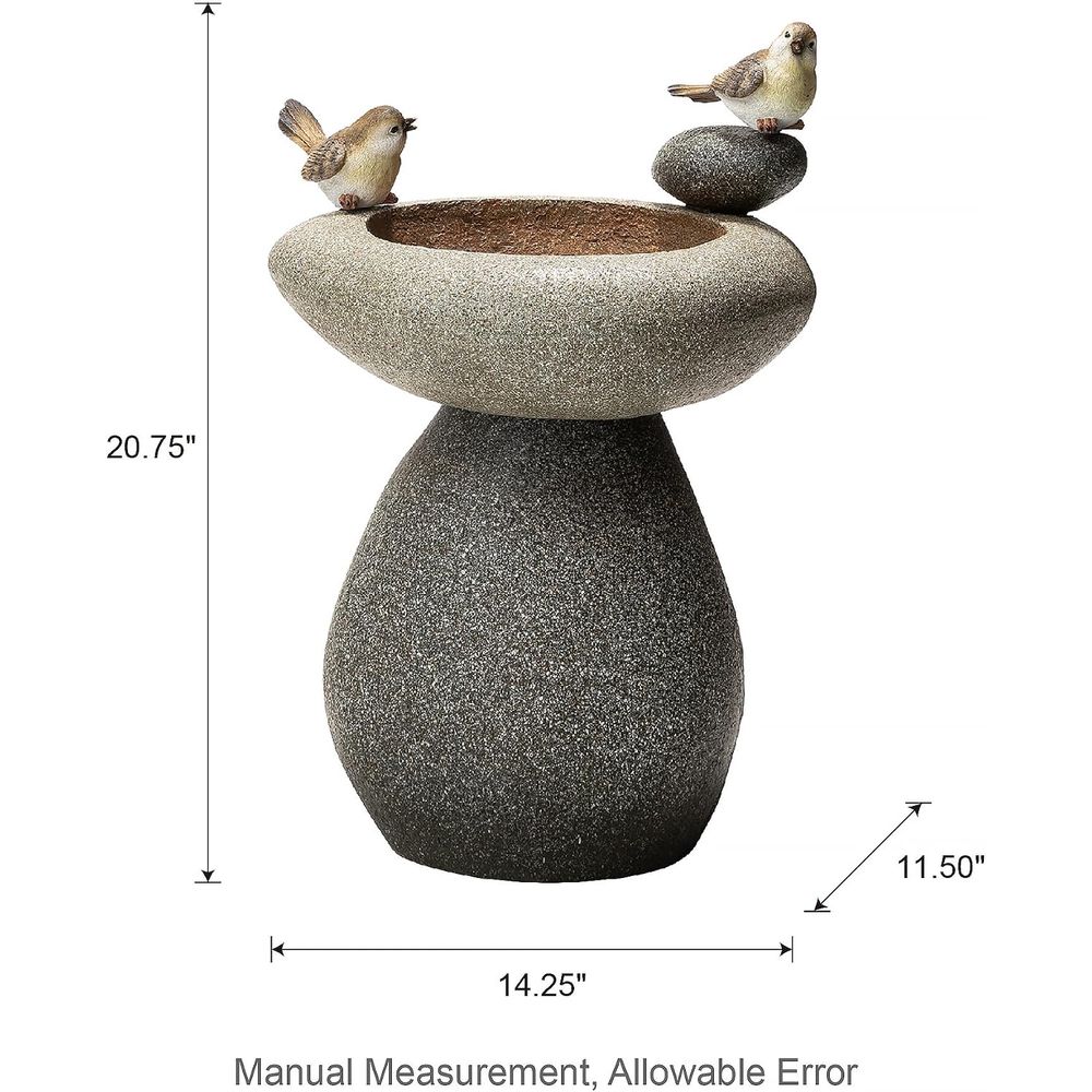น้ำพุสูง 20.75 นิ้ว พร้อมไฟ LE - Outdoor Zen Lighting บทวิจารณ์และราคา