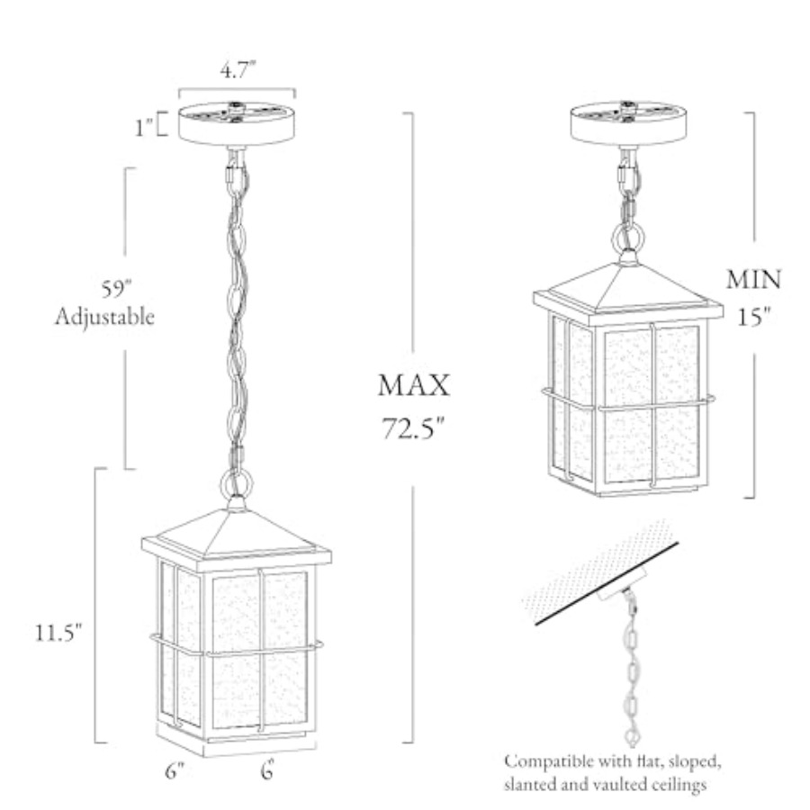 โคมไฟแขวนกลางแจ้ง, โคมไฟเพดานส - Outdoor Lighting Pendant บทวิจารณ์และราคา
