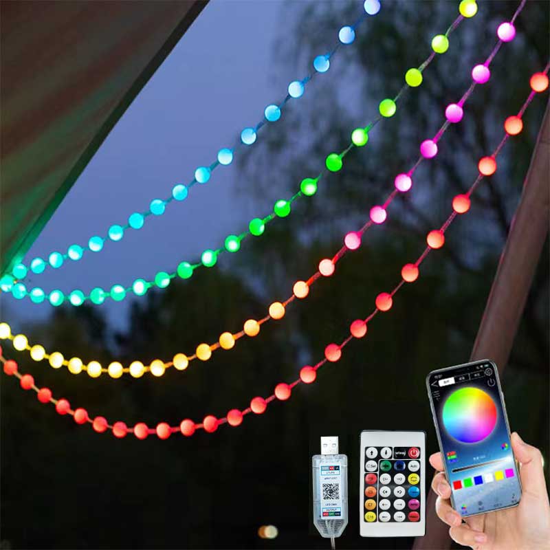 RGBIC Round ball 5V USB Blueto - Outdoor Lighting Ideas For Party บทวิจารณ์และราคา