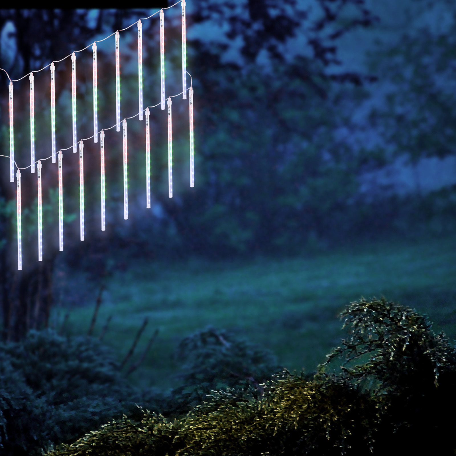 ไฟ LED ฝนดาวตก โคมไฟสนาม ตกแต่ - Xmas Outdoor Lighting Decorations บทวิจารณ์และราคา