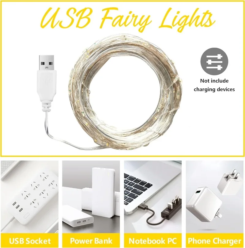 USB ไฟ LED String ทองแดงลวดเงิ - Outdoor Lighting Ideas For Party บทวิจารณ์และราคา