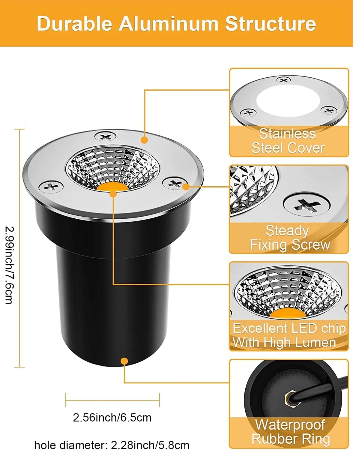 ไฟส่องสว่างภูมิทัศน์แรงดันต่ำ  - Deck Step Light บทวิจารณ์และราคา