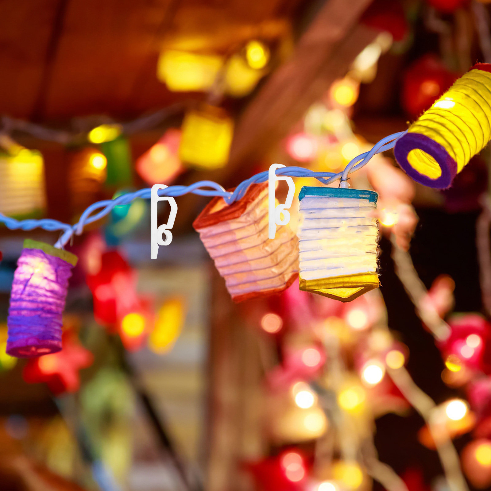 คลิปหนีบไฟสายสำหรับใช้งานกลางแ - Outdoor Lighting Hooks บทวิจารณ์และราคา
