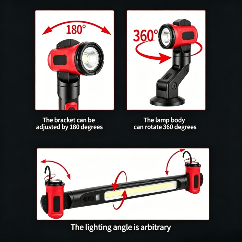 ไฟทำงานแม่เหล็กแบบ COB แบบชาร์ - Outdoor Lighting Hooks บทวิจารณ์และราคา