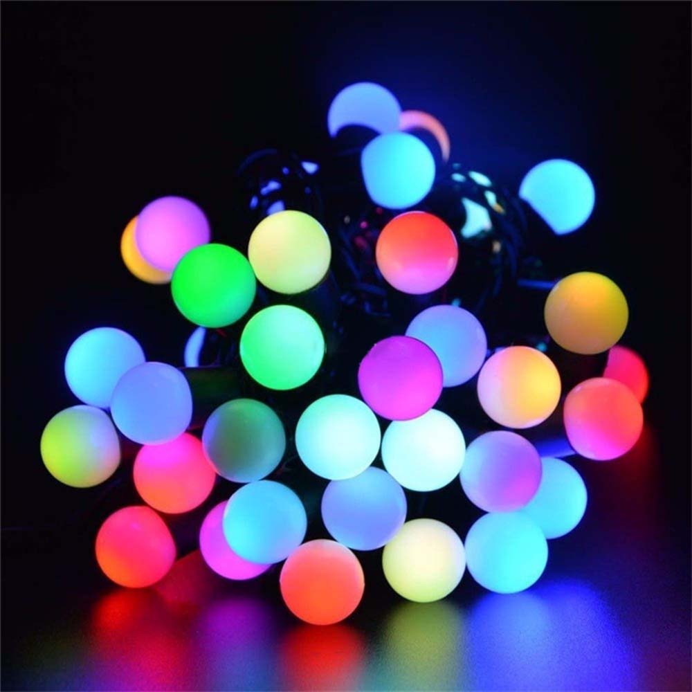 Multicolor 50Leds พลังงานแสงอา - Xmas Outdoor Lighting Decorations บทวิจารณ์และราคา