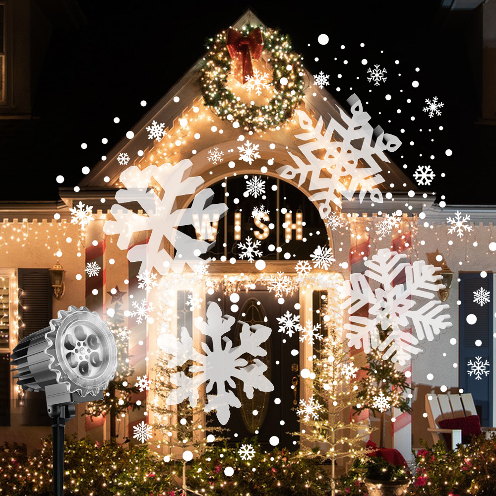 คริสต์มาสเกล็ดหิมะโปรเจคเตอร์ฮ - Xmas Outdoor Lighting Decorations บทวิจารณ์และราคา