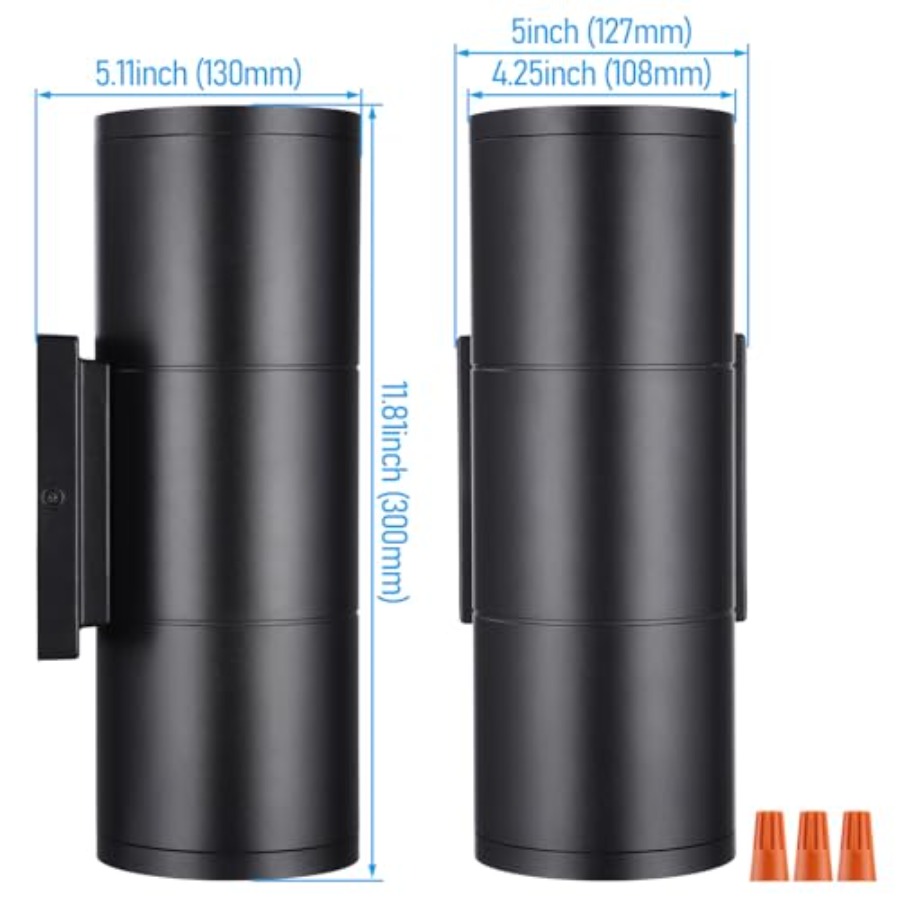 ไฟติดผนัง LED ทรงกระบอก 3000K  - Outdoor Lighting Up And Down บทวิจารณ์และราคา