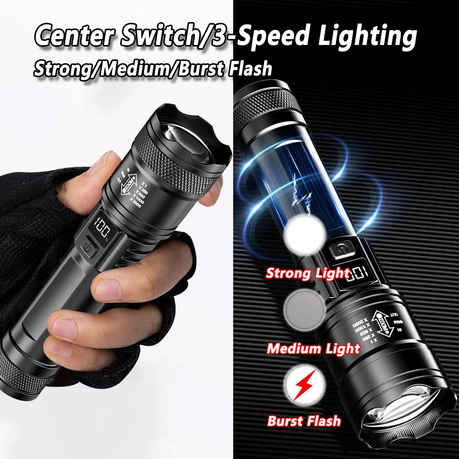ไฟฉาย LED Ultra Bright 2000LM  - Outdoor Lighting Lowes บทวิจารณ์และราคา