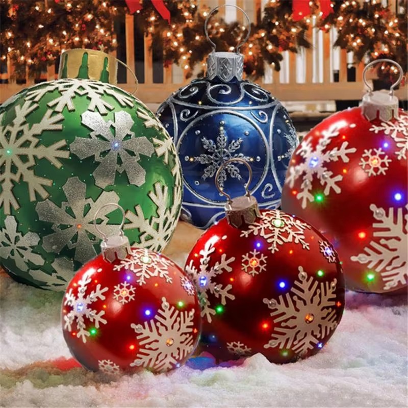 ลูกบอลตกแต่งคริสต์มาสกลางแจ้งข - Xmas Outdoor Lighting Decorations บทวิจารณ์และราคา