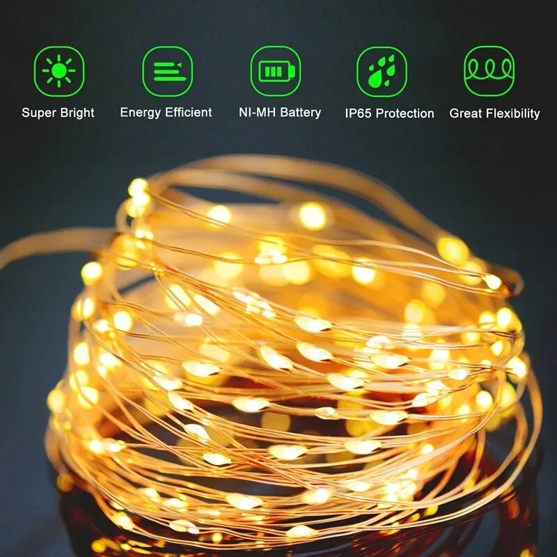 ไฟราวพลังงานแสงอาทิตย์ LED 100 - Outdoor Lighting Ideas For Party บทวิจารณ์และราคา