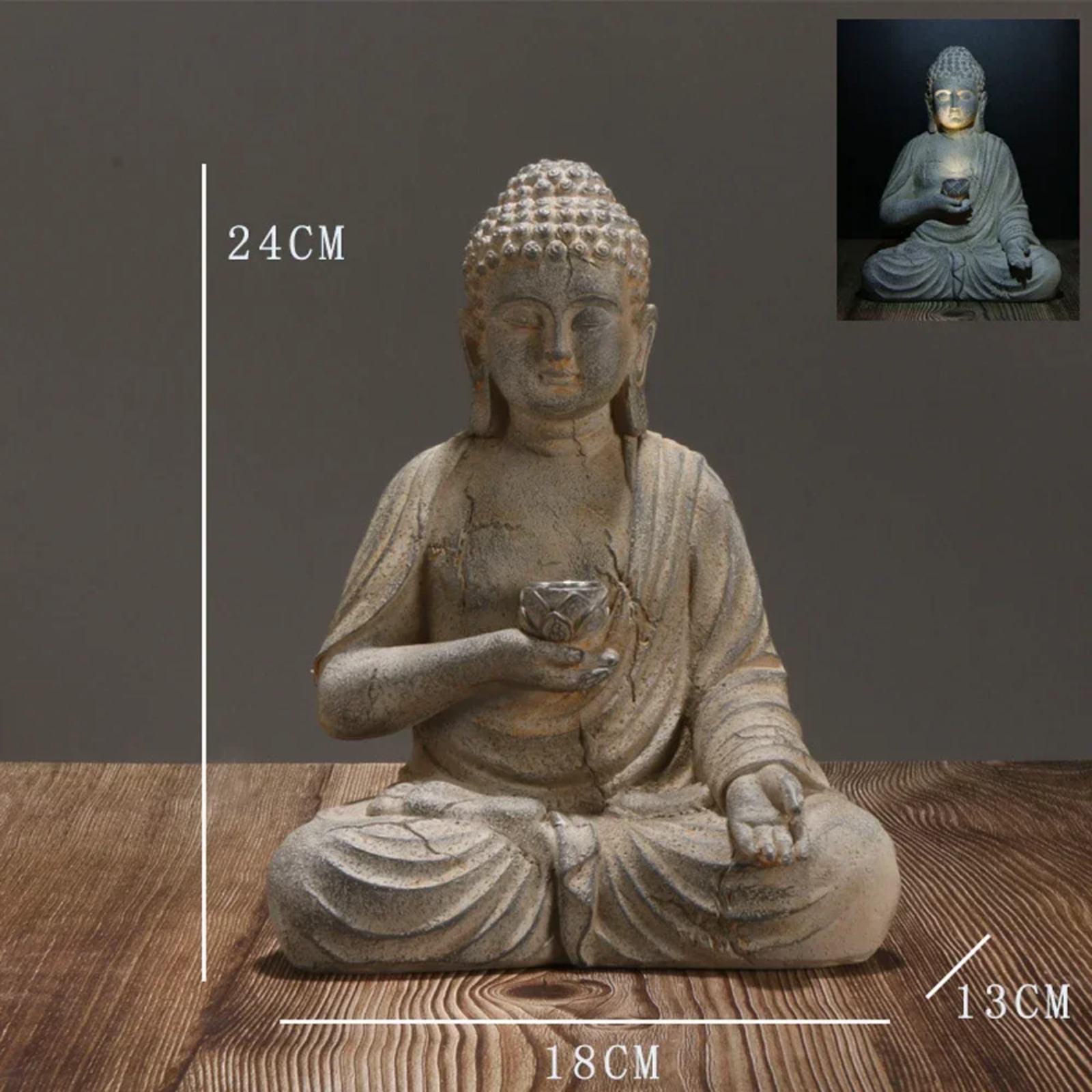 รูปปั้นพระพุทธรูปเรซิ่นสำหรับส - Outdoor Zen Lighting บทวิจารณ์และราคา