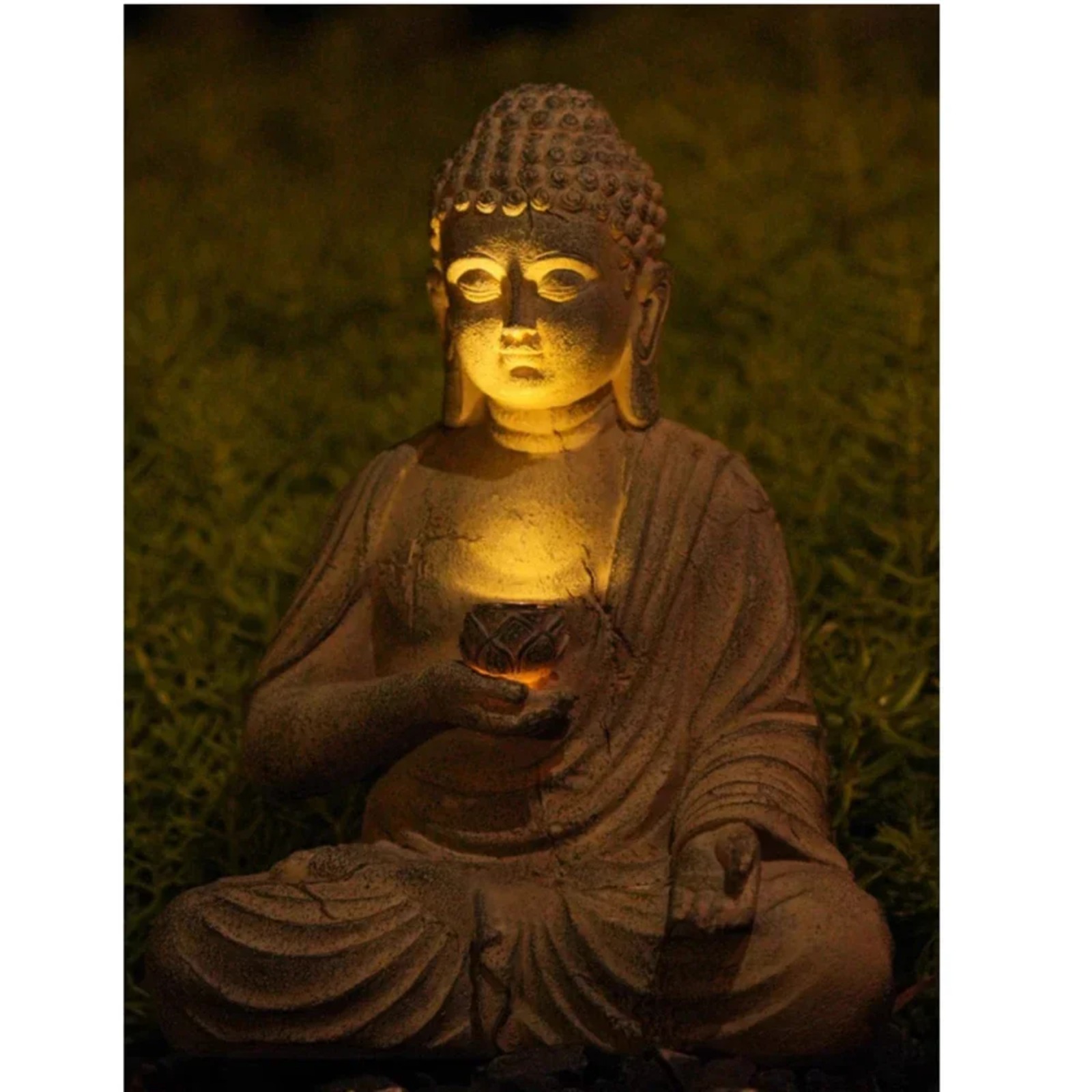 รูปปั้นพระพุทธรูปเรซิ่นสำหรับส - Outdoor Zen Lighting บทวิจารณ์และราคา