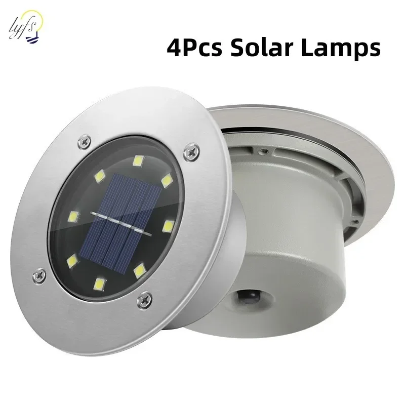 4ชิ้นไฟไฟติดสวนพลังงานแสงอาทิต - Deck Step Light บทวิจารณ์และราคา