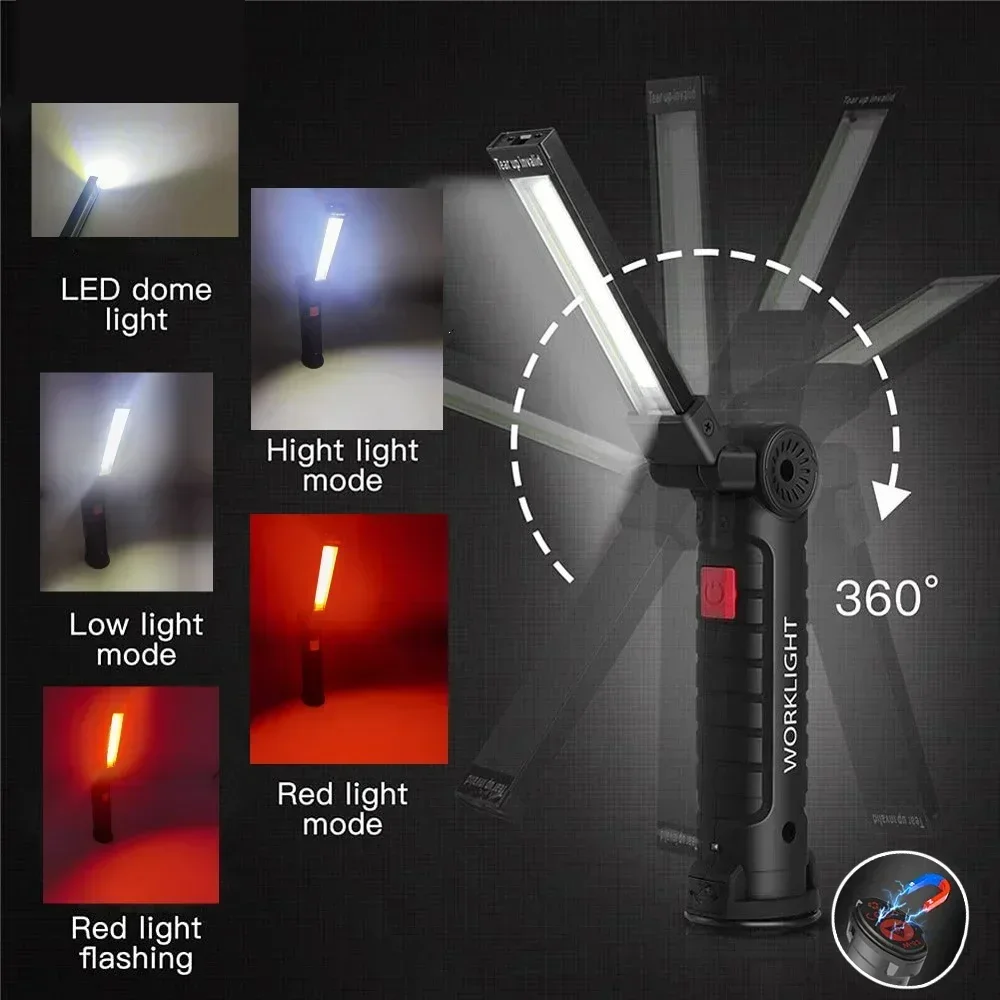 ไฟฉาย LED COB แบบชาร์จไฟได้ผ่า - Outdoor Lighting Lowes บทวิจารณ์และราคา