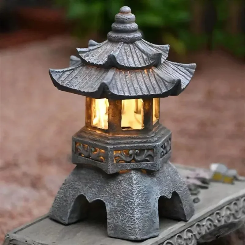 โคมไฟเจดีย์ญี่ปุ่นพลังงานแสงอา - Outdoor Zen Lighting บทวิจารณ์และราคา